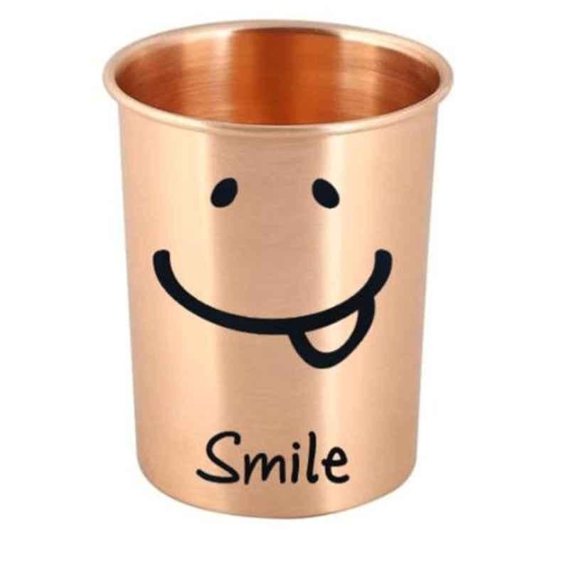 Healthchoice 400ml Jointless Copper Glass with Printed Smiley