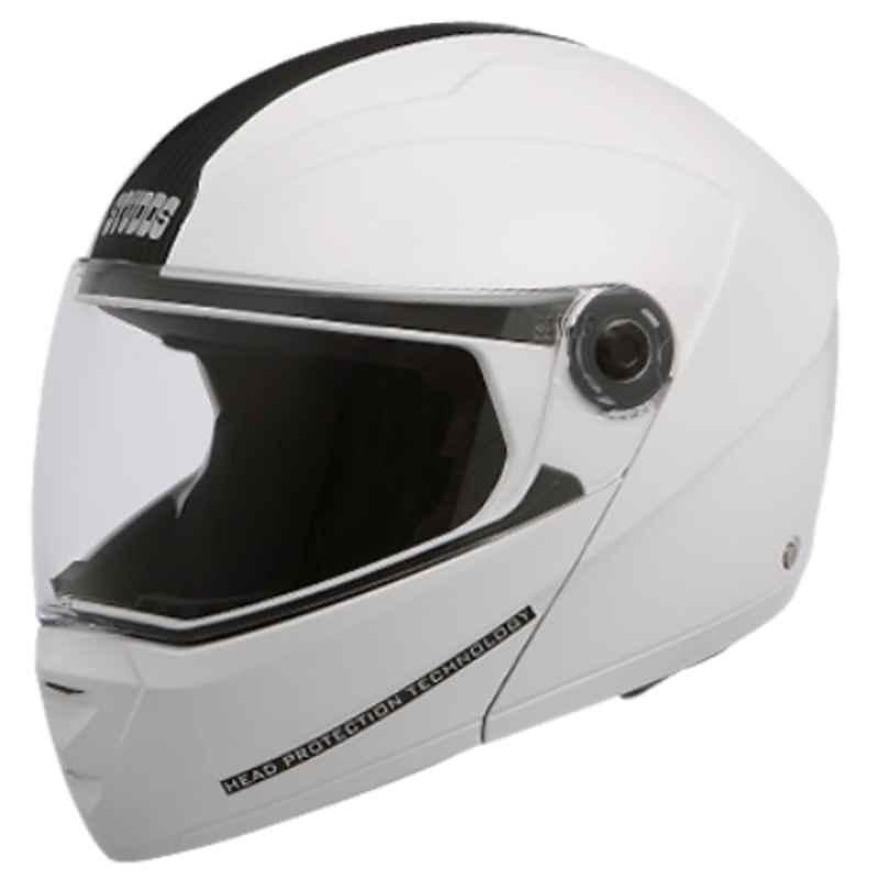 buy-studds-ninja-elite-white-flip-up-motorcycle-helmet-size-l-online