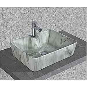 Uken Wash Basin, Table Top Ceramic Wash Basin, Table Top Ceramic Wash Basin For Bathroom, Table Top Wash Basin For Living Room (Opel-804)