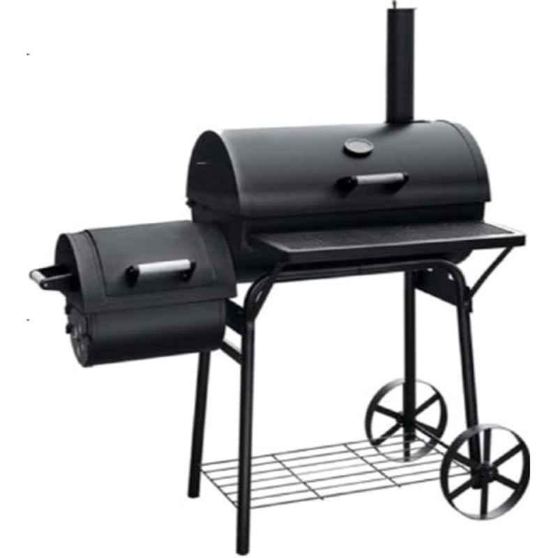 76x48x25cm Alloy Steel Black Top Open Cover Charcoal BBQ Grill