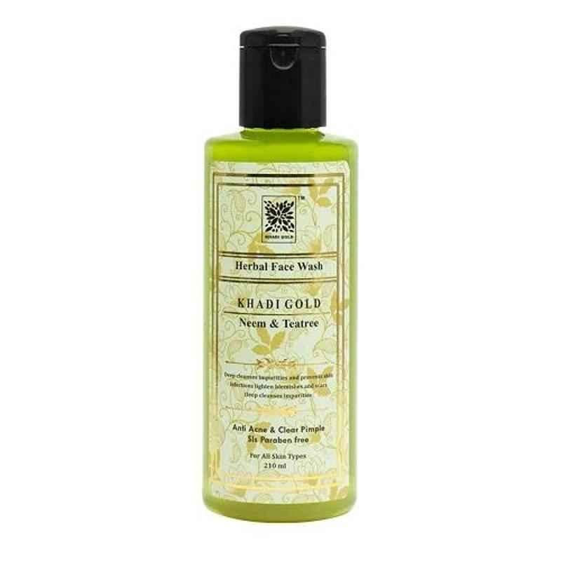 Khadi Gold 210ml Neem & Tea Tree Herbal Face Wash