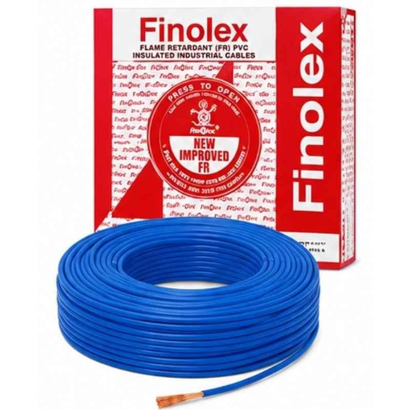Finolex Silver 2.5 Sqmm Single Core Blue Copper Flame Retardant PVC Insulated Industrial Cable, Length: 90 m