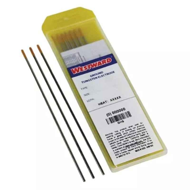 Westward 0.04 inch Gold WMS Tungsten AC/DC Electrode, 31GH48 (Pack of 10)