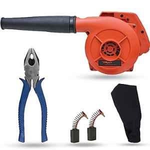 Hillgrove 800W Plastic Red Electric Air Blower with Carbon Brushes & 8 inch Plier, HGCM1071