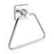 Aligarian Stainless Steel Chrome Finish Wall Mounted Triangle Square Base Solid Towel Ring (Pack of 2)