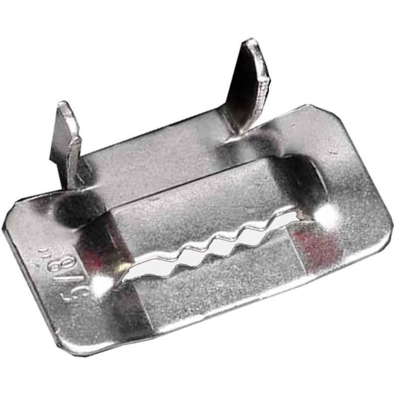 Votoer 3/4 inch Stainless Steel Ear-Lokt Buckles Pipe Clamp Wing Seal (Pack of 100)