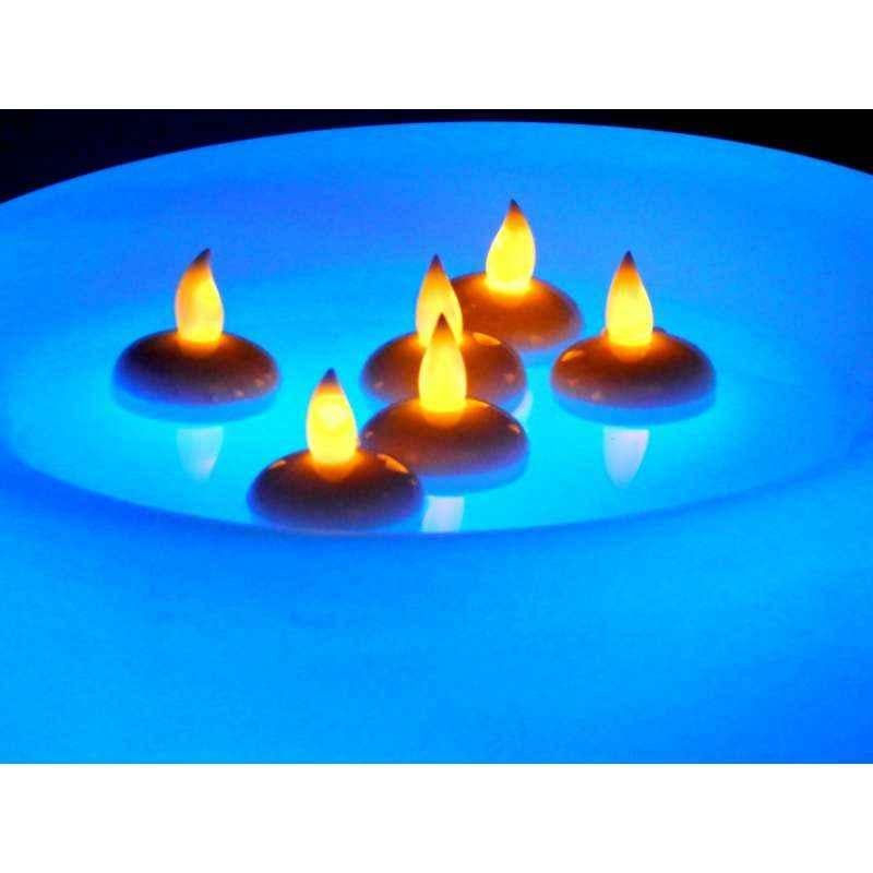 Tucasa Water Touch Floating Yellow LED Candle Light (Set of 6), DW-169
