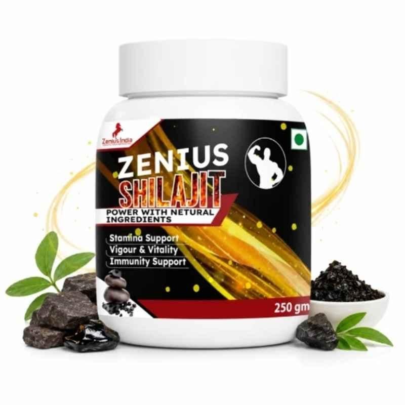 Zenius India 250g Shuddh Shilajit Powder for Stamina Support, Vigour, Vitality, Immunity, Recovery Support, Natural Strength, Energy, Stamina & Improve Performance