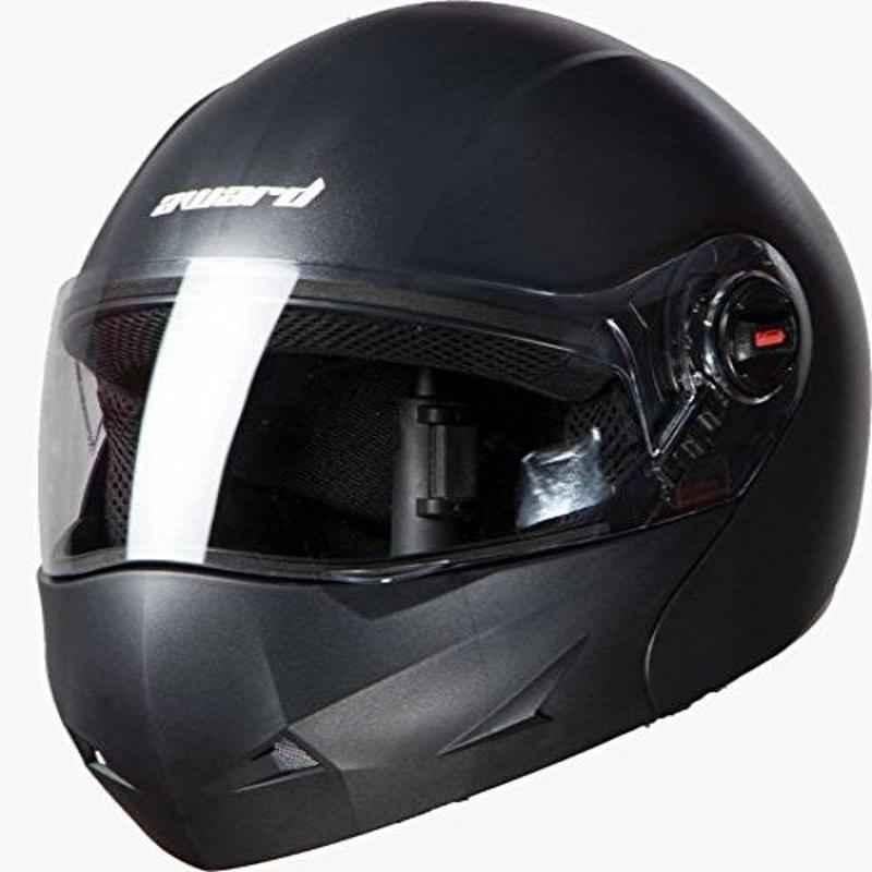 Steelbird SB-45 Award Volcanic Black Flip Up & Full Face Helmet, Size (Large, 600 mm)