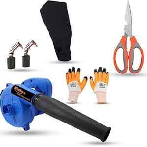 Walkers 800W Plastic Blue Electric Air Blower with Carbon Brushes, Gloves & Scissior, WKCB268