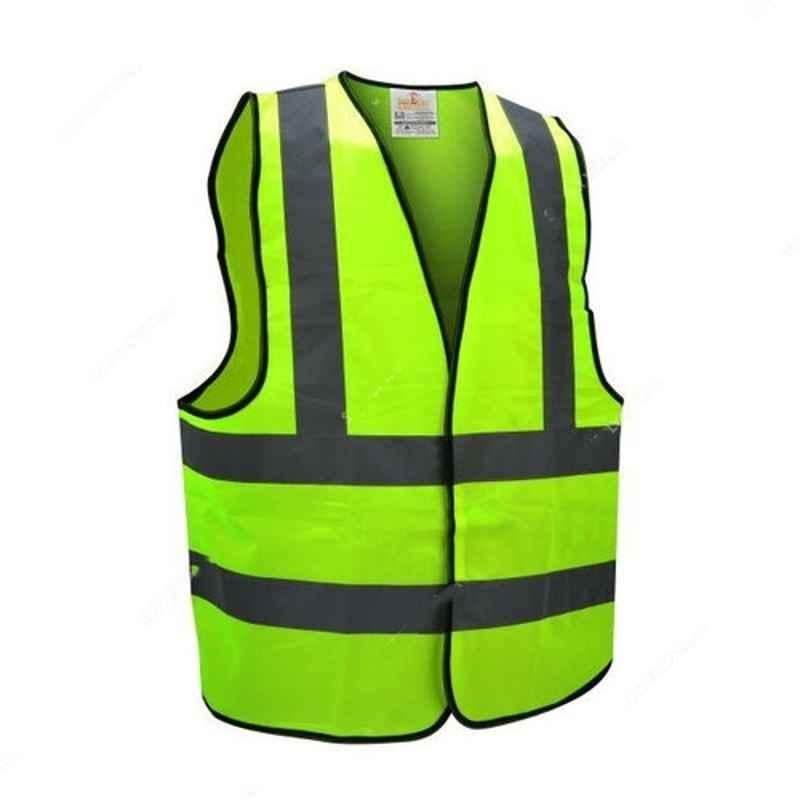 Empiral Star E108093005 Polyester Neon Green & Black Safety Vest, Size: XXL