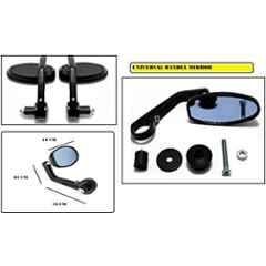 Meenu Arts Handle Bar End Side Mirror Rear View Ovel Mirror for KTM Duke1190 (Set of 2)