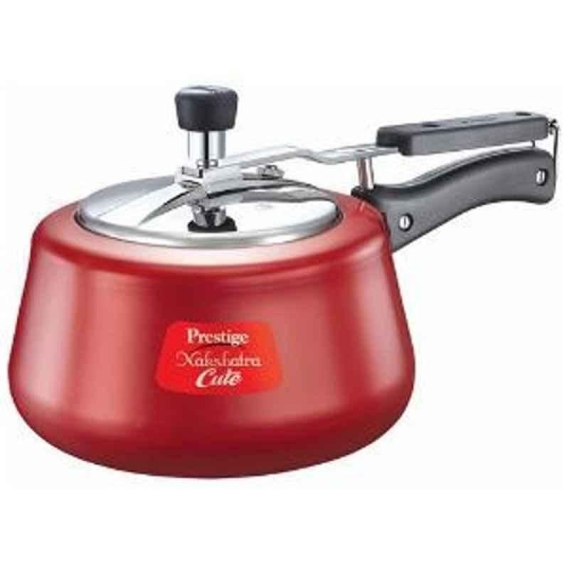 Prestige Nakshatra Cute 2 Litre Red Aluminium Pressure Cooker, 11728 (Pack of 2)