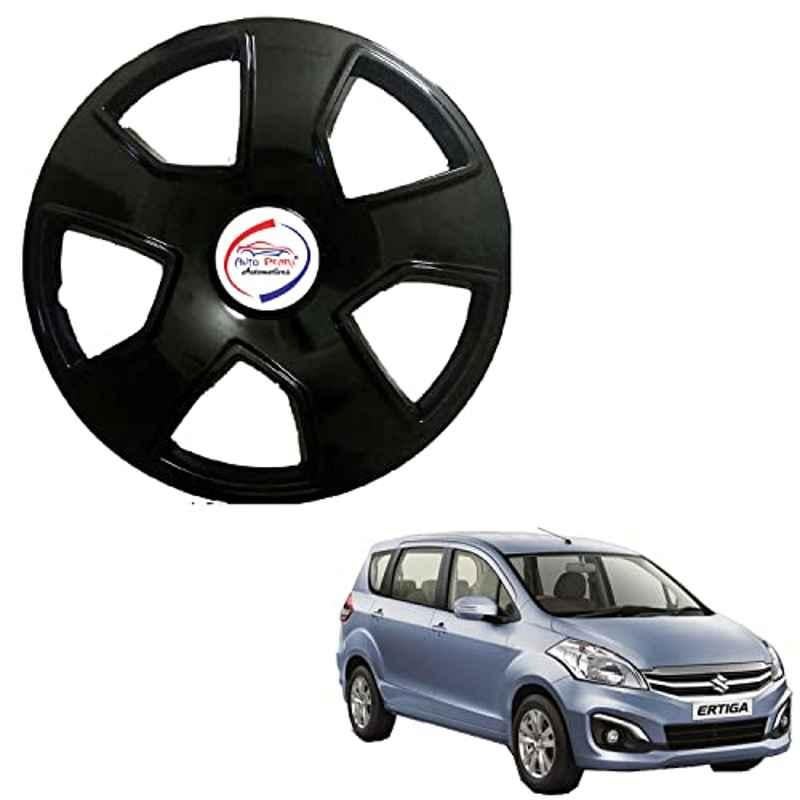 Auto Pearl 4 Pcs 15 inch ABS Black SCB21 Hubcap Wheel Cover Set with Retention Ring for Maruti Suzuki Ertiga 2018