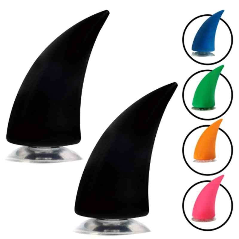 AllExtreme EX1HHR Assorted Color Helmet Devil Horn Suction Pad Headwear Decor Accessories (Pack of 2)