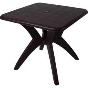 Supreme Dinner Globus Brown Plastic & Polypropylene Square Outdoor Table