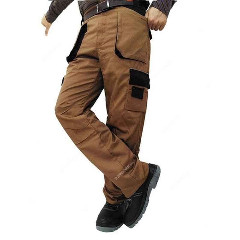 Empiral Spartan I E119782903 Cotton & Polyester Khaki & Black Cargo Pants, Size: L