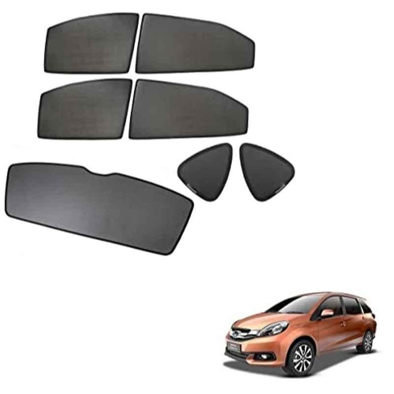 Kozdiko 5 Pcs Mesh Black Fixed Window & Rear Sun Shades Set for Honda Mobilio