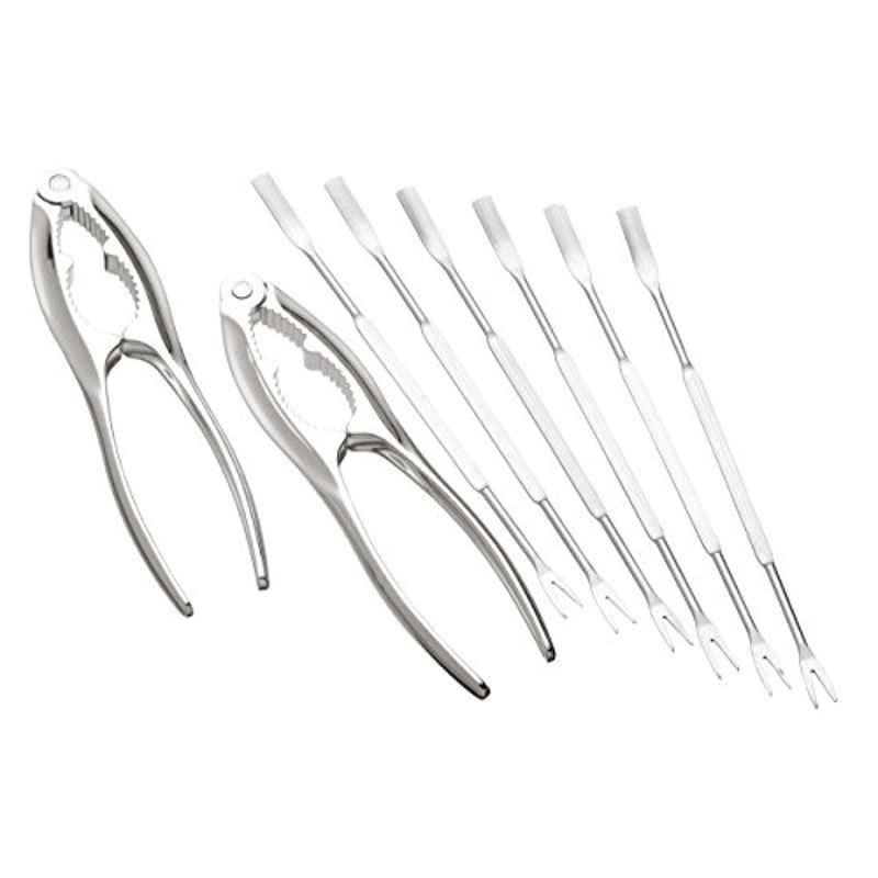 Kitchencraft KCSEAFOOD 8 Pcs Stainless Steel Silver Seafood Dining Set
