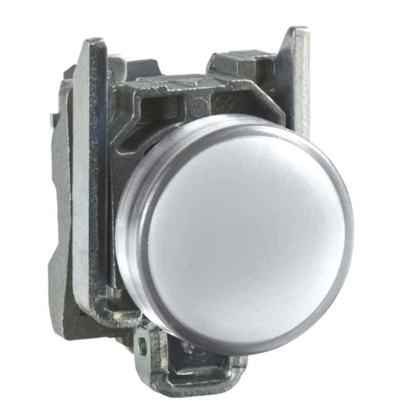 Schneider 22mm 230-240 VAC White Pilot Light, XB4BVM1