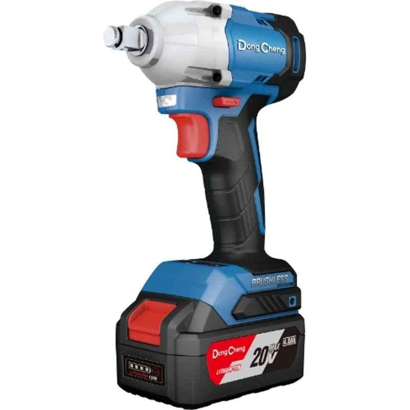 Dongcheng 1/2 inch 20V Cordless Impact Wrench with 2 Battery, DCPB298
