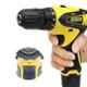 Cheston 10mm 1800mAh Yellow & Black Keyless Chuck Cordless Drilling Machine with Bits