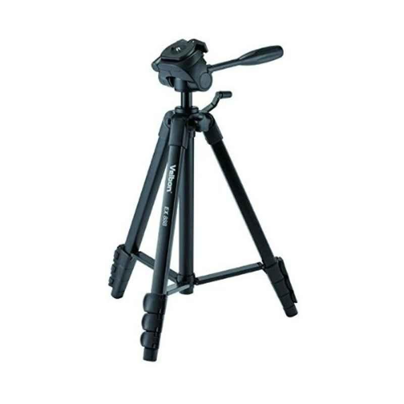 Velbon 60.24 inch Aluminium Black 3-Way Tilt & Pan Head Tripod, VE-EX888