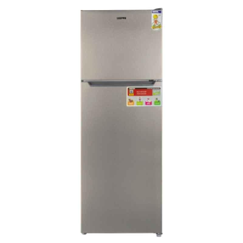 Geepas 220-240V 410L Double Door Refrigerator, GRF4120SSXN