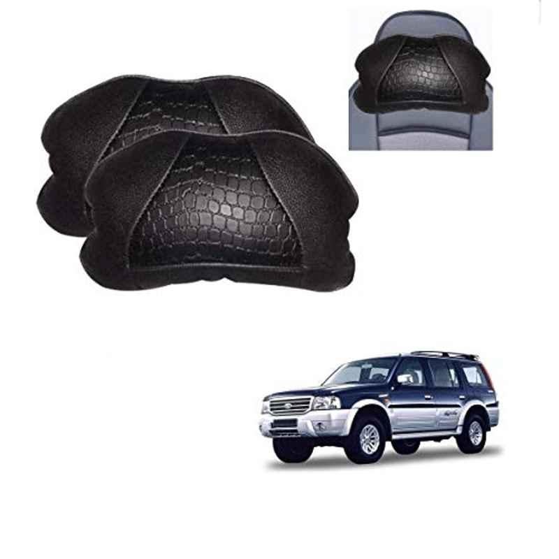 Kozdiko 2 Pcs Black Neck Rest Cushion Pillow Set for Ford Endeavour