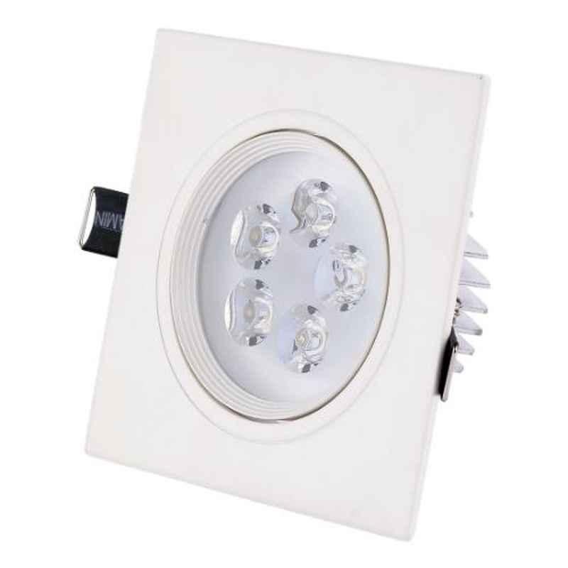 Oreva Regular 5W 3000K Square Warm White LED Spot Light, ORSL-SQ4-5W (Pack of 2)