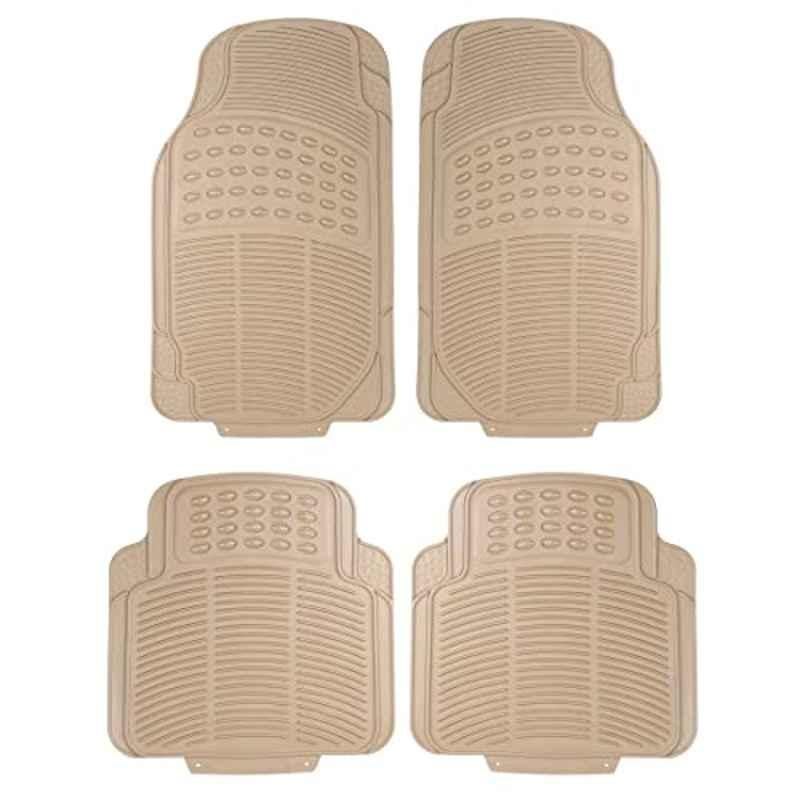 Kozdiko 4 Pcs Rubber Beige Car Simple Foot Mat Set for Mercedes Benz CLS