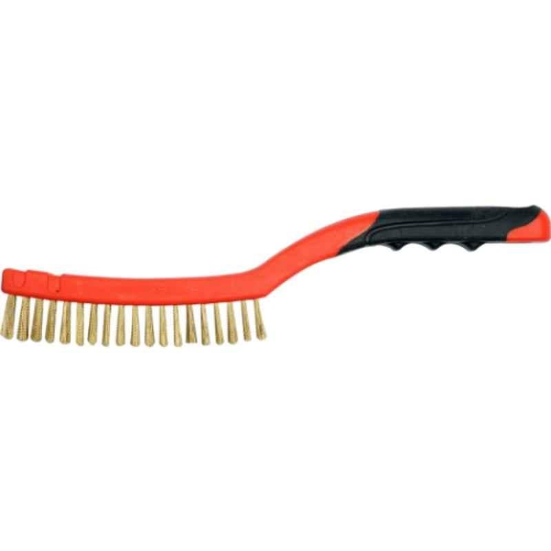 Yato 340mm 3 Rows Brass Wire Brush with Plastic Handle, YT-6341