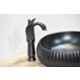 Bassino Art 40x40x14cm Ceramic Black Wash Basin, EU_300