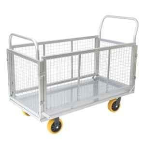 Corvids 200kg Iron Cage Heavy Duty Platform Trolley with 6 inch TPR Wheels & Dual Handles