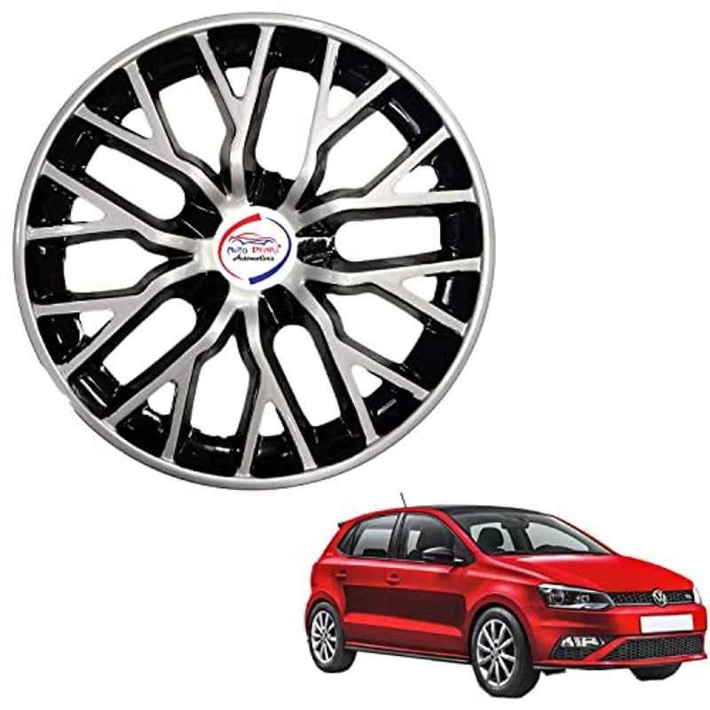 Auto Pearl 4 Pcs 15 inch ABS DC BBR46 Hubcap Wheel Cover Set with Retention Ring for Volkswagen Polo
