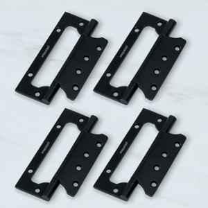 Plantex 5 inch 2.5mm Stainless Steel Black Butterfly Door Hinges (Pack of 4)