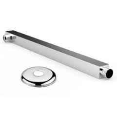 IRIS 18 inch Brass Chrome Finish Square Shower Arm with Wall Flange