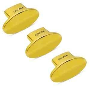 Plantex Knobs for Drawer/Small Drawer Knobs/Knobs for Cabinets/Pull-Push Knobs for Kitchen/Bedroom Drawer (Pack of 3) Oval, Gold