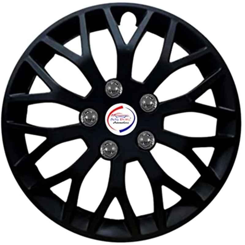 Auto Pearl 4 Pcs 13 inch Polypropylene Black Press Type Car Wheel Cover Set with Retention Ring for Maruti Suzuki Estilo Type 1 2009-14, WC13in_VIVA_Black_Estilo Ty-1_2009_14