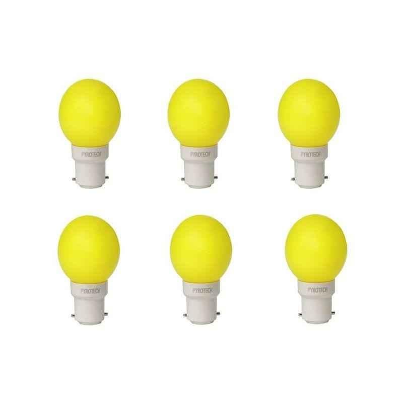 Pyrotech 0.5W LED Deco Yellow Bulb, PELB0.5X6Y (Pack of 6)