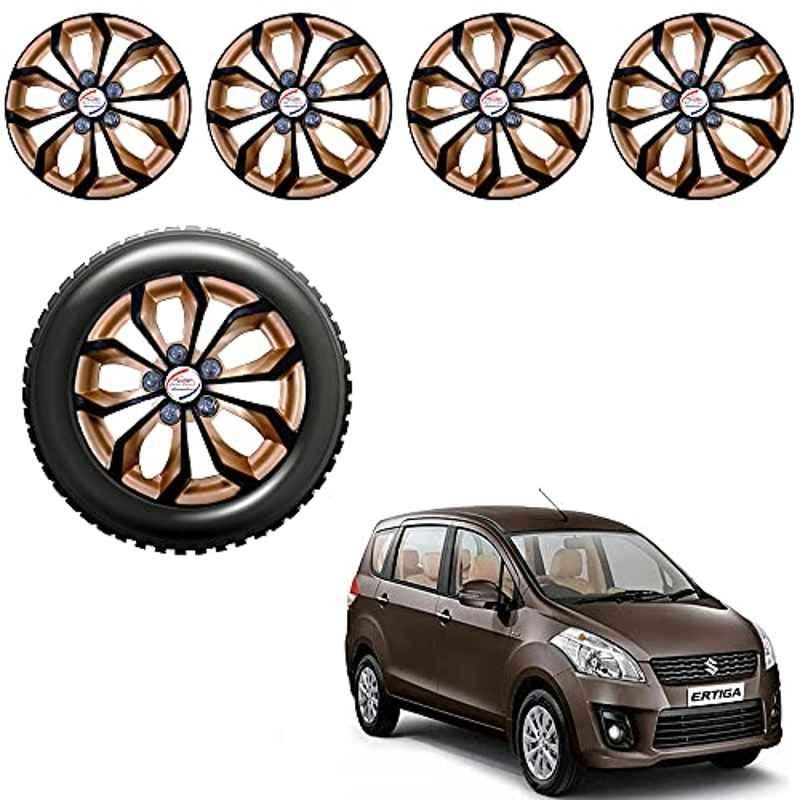 Auto Pearl 4 Pcs 15 inch ABS Golden & Black Car Wheel Cover Set for Maruti Suzuki Ertiga T-1