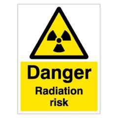 SUNSIGNS 900x457mm Vinyl & Acrylic Sandwich Danger Radiation Risk Signage, SN0043VNLM1HPIDAW