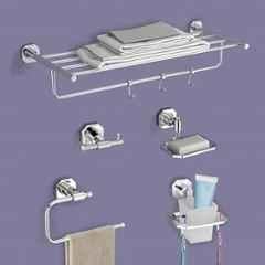Plantex Nipron 304 Grade Stainless Steel Towel Rack for Bathroom/Soap Holder/Napkin Ring/Tumbler Holder/Robe Hook/Bathroom Accessories Chrome