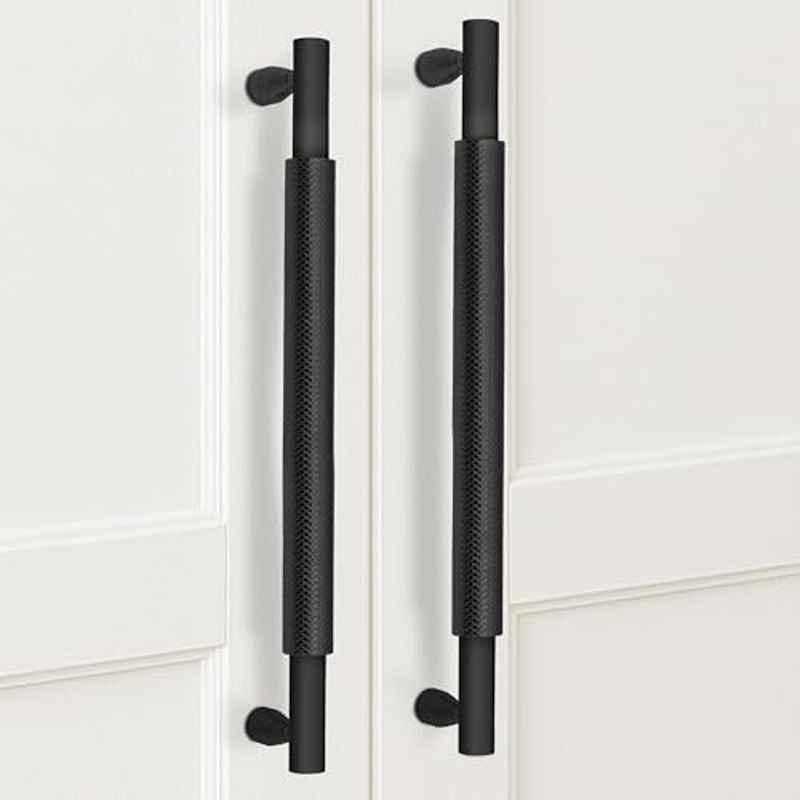 Plantex 288mm Stainless Steel Black Matte Finish Pull Cabinet Handle for Home & Office, APS-DTC-3910-BLK-288MM-PK-2 (Pack of 2)