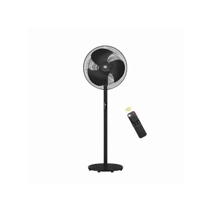 Atomberg Stelios Pro 105W Midnight Black High Speed Pedestal Fan for Home with LED Display, 6 Speeds, Remote, Sweep: 400mm