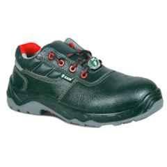 Zain Safety S1-SR Pitbull Genuine Leather Composite Toe Black Safety Shoes, Size: 9