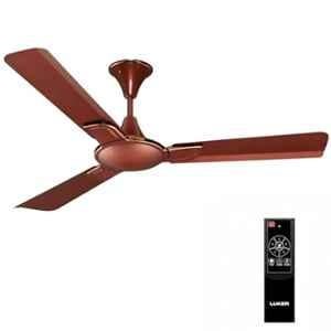 Luker Jvluker Valentine 75W 380rpm Laser Baker Brown 1 Star 3 Blade BLDC Ceiling Fan with Remote & 2 Years Warranty, Sweep: 1200 mm