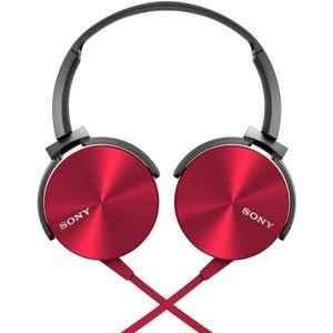 Sony On Ear Headphone Without Mic Red Mdr Xb450