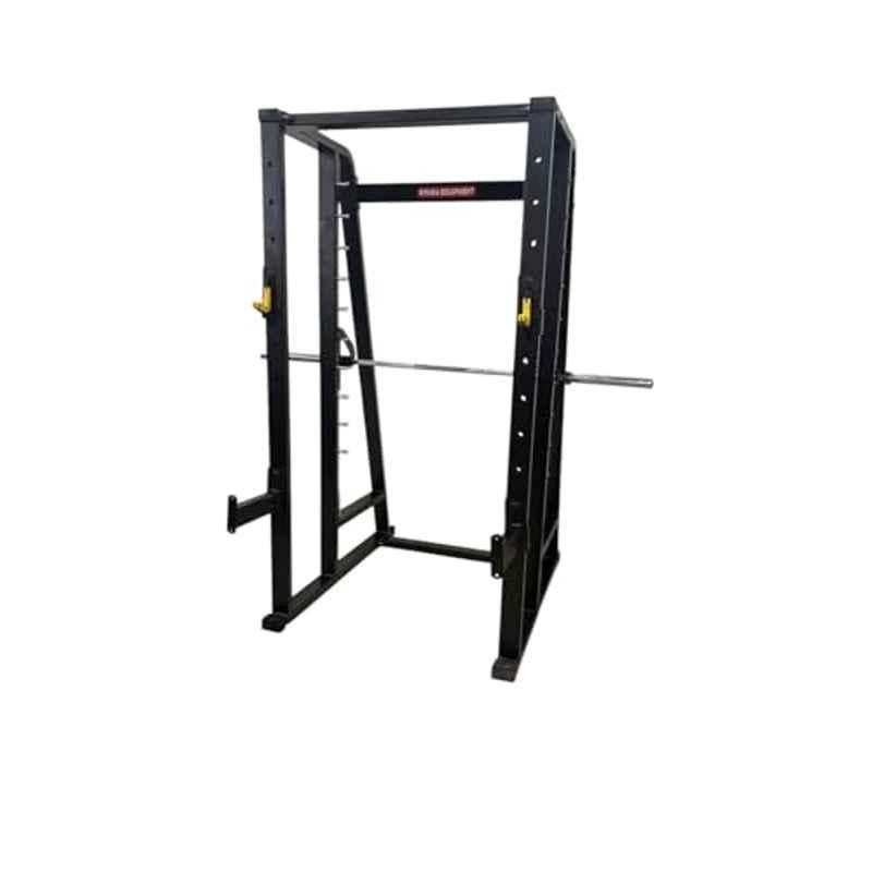 GYM24 Equipment Heavy-Duty Steel Black Commercial Grade Smith Machine Rack
