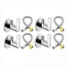 Fastgear Stainless Steel Silver Chrome Finish Bathroom Faucet Set, FG1026